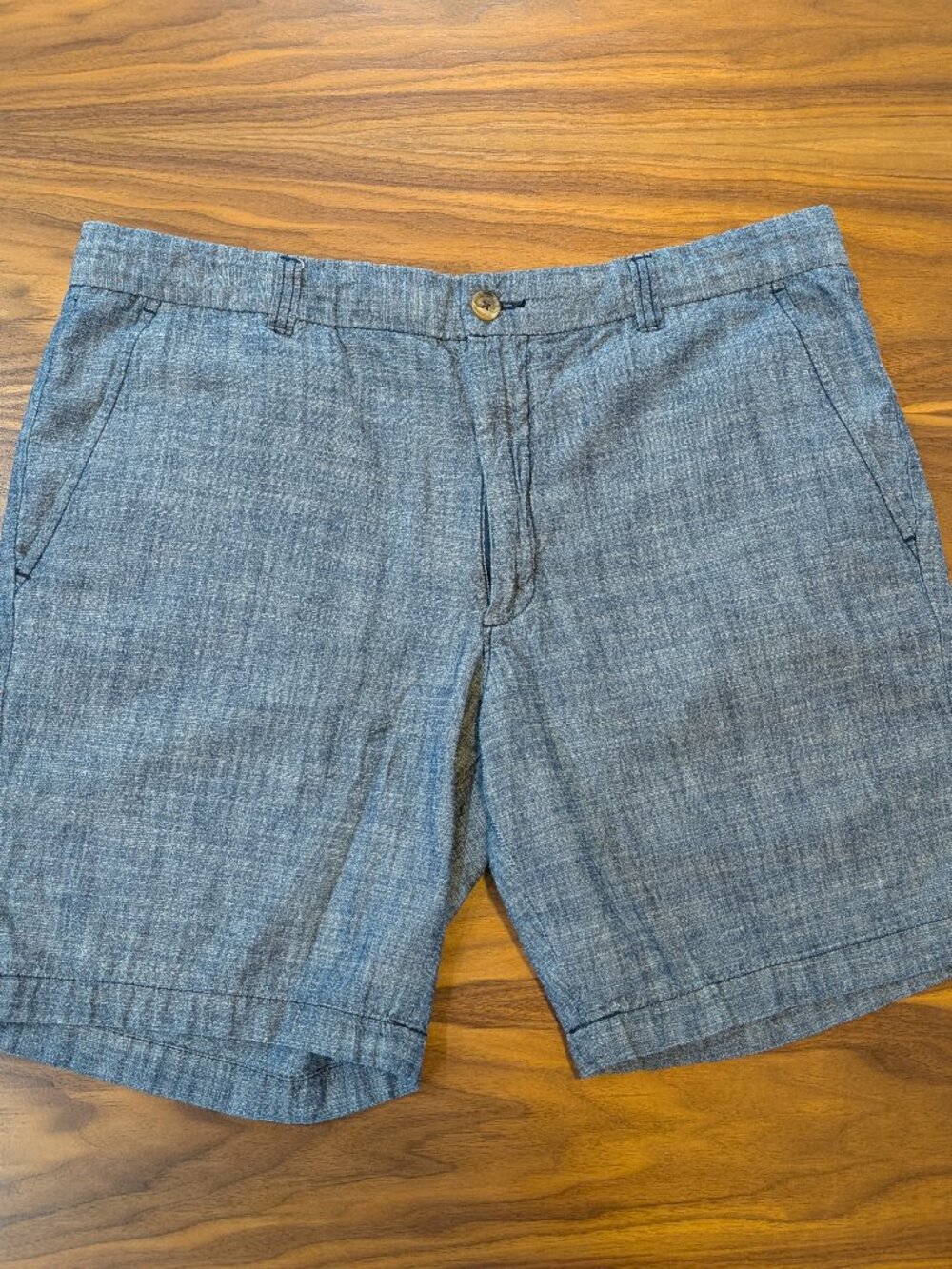 Blue Cotton Shorts